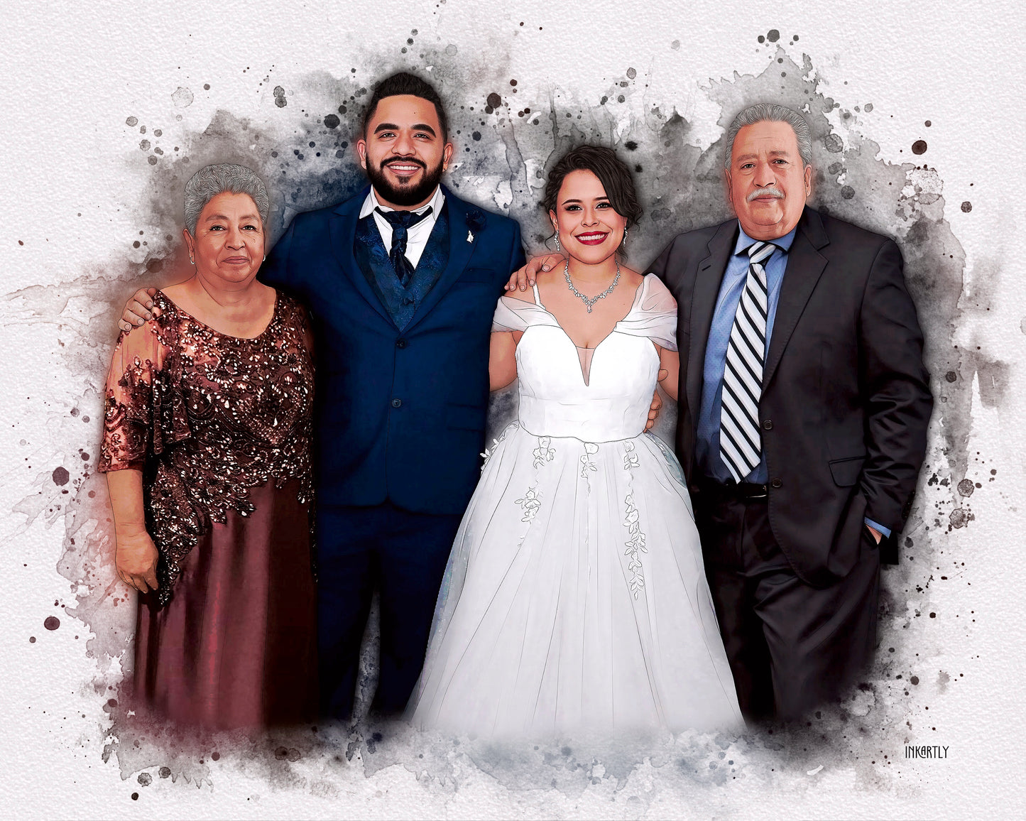 Inkartly | Ilustración Personalizada 1-35 Personas