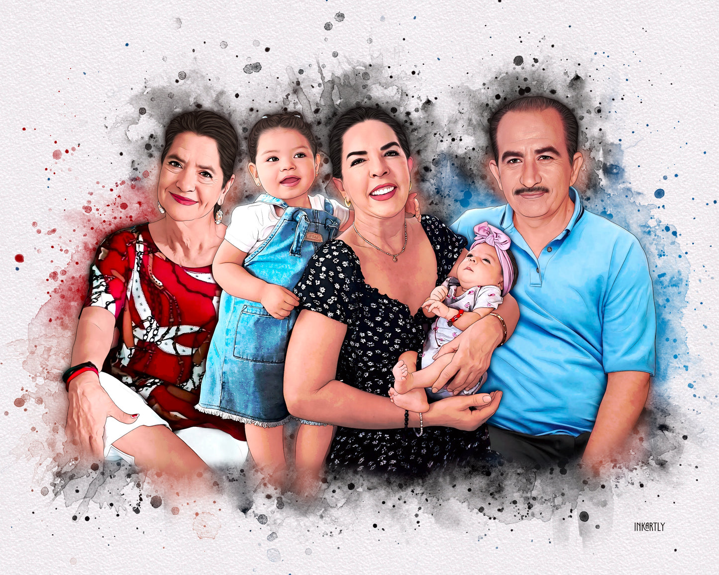 Inkartly | Ilustración Personalizada 1-35 Personas