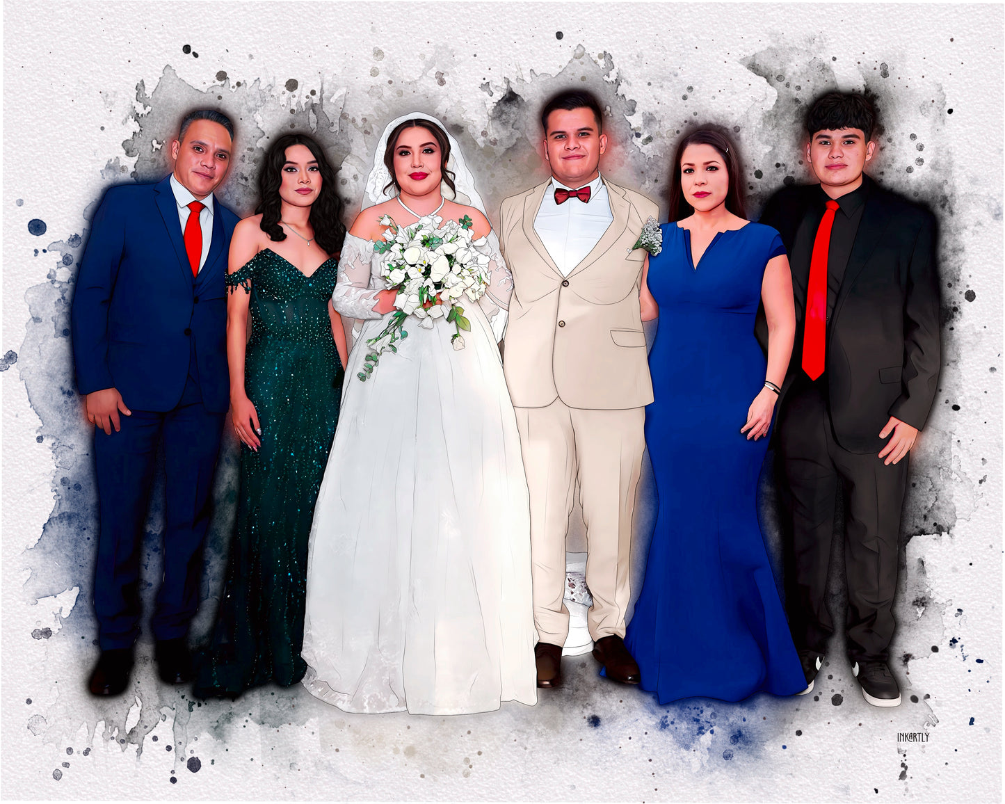 Inkartly | Ilustración Personalizada 1-35 Personas