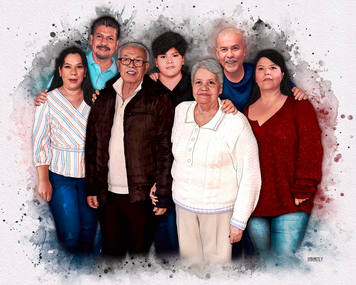 Inkartly | Ilustración Personalizada 1-35 Personas