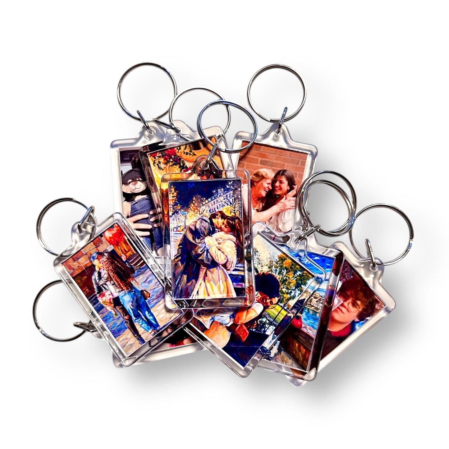 Llavero de Acrílico Personalizado con Tu Foto(s) Favorita (Doble Cara)