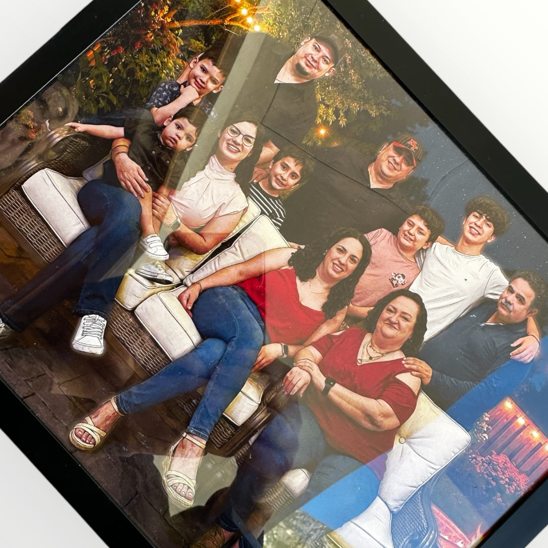 Ilustración Personalizada Clásica Con Marco Incluido | 8x10 (Con Marco 5x7 de Regalo)